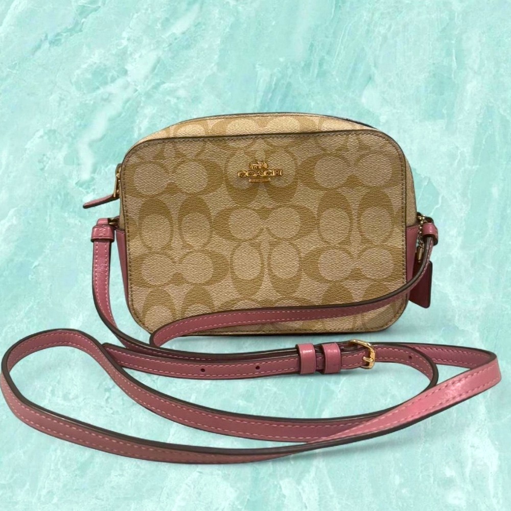Coach Tan and Lavender-Pink Women's Crossbody Bag